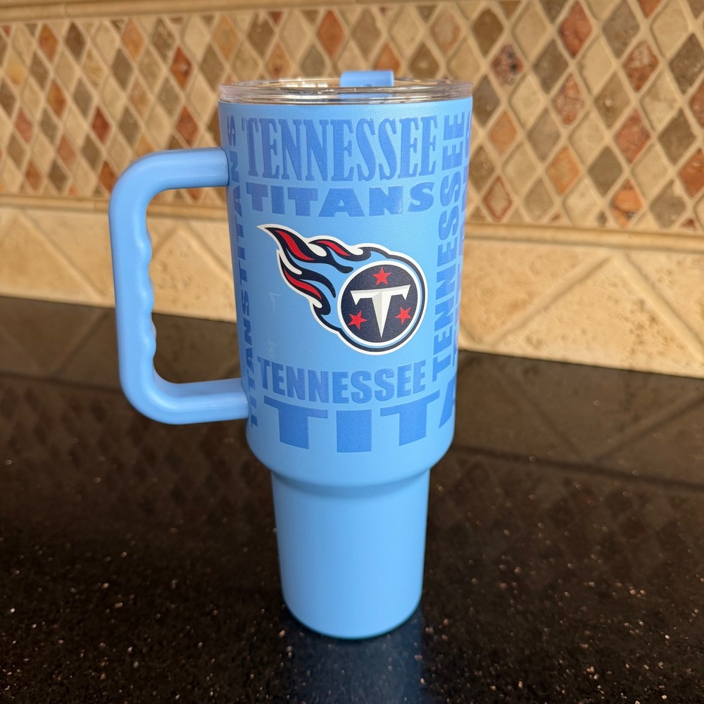 NFL Tennessee Titans 40oz Tumbler Blue Stainless Steel Travel Mug Logo Brands